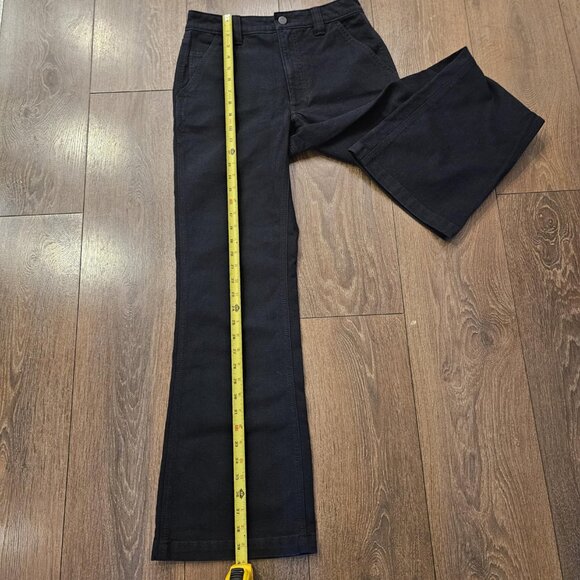 TNA Artizia Black Wide Leg Cotton High Waisted Jeans Size 4 Trendy Neutral - Picture 9 of 16